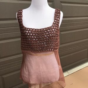 Crochet top -sheer on the bottom
